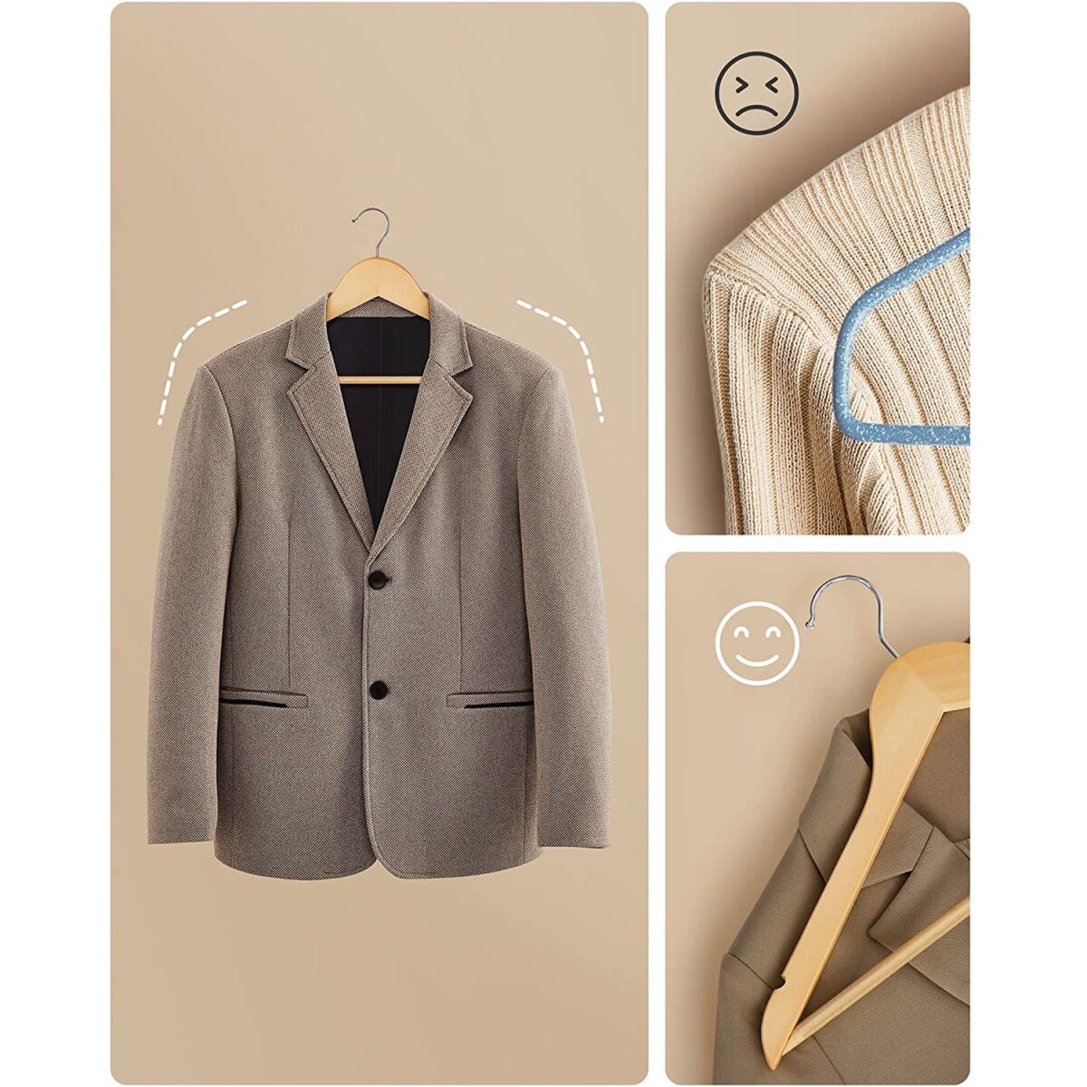 Vahtrapuust Rõivapuud, 10-osaline Komplekt