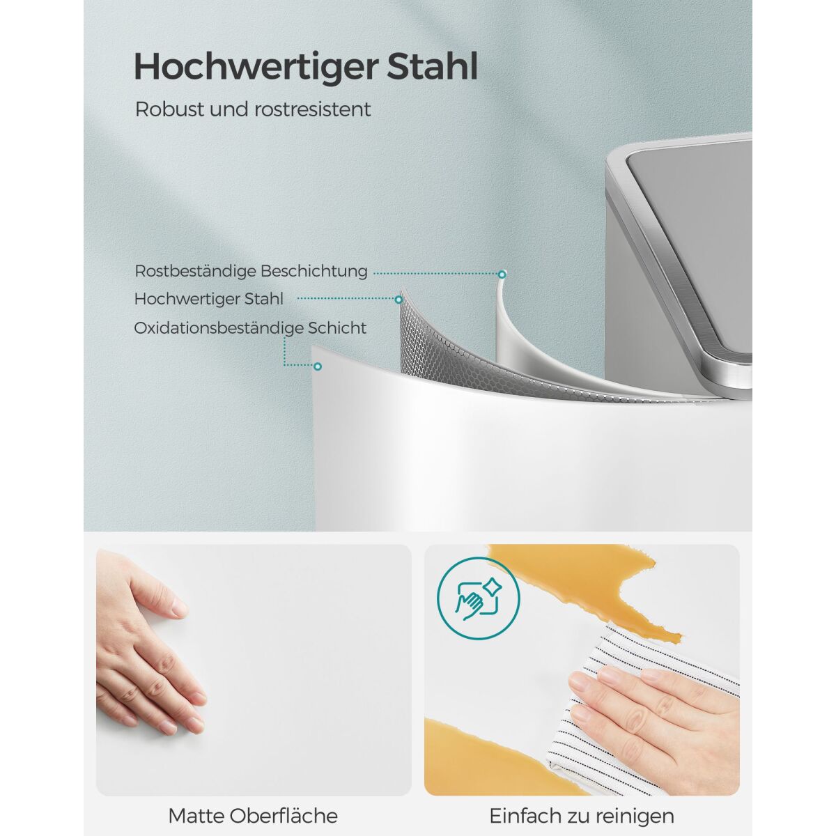 Kaheosaline Pedaaliga Prügikast