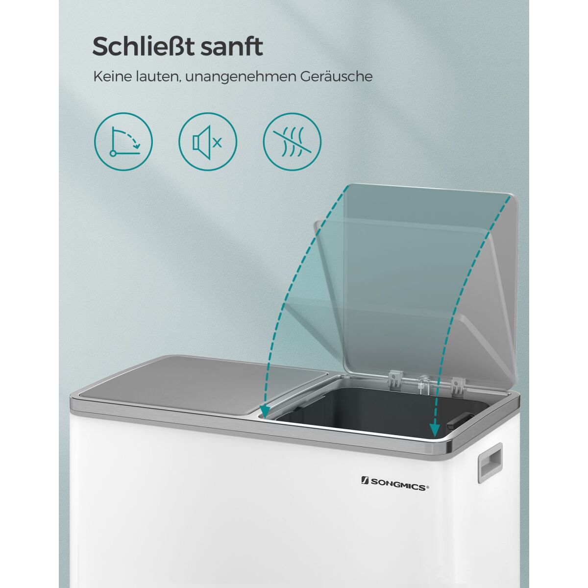 Kaheosaline Pedaaliga Prügikast