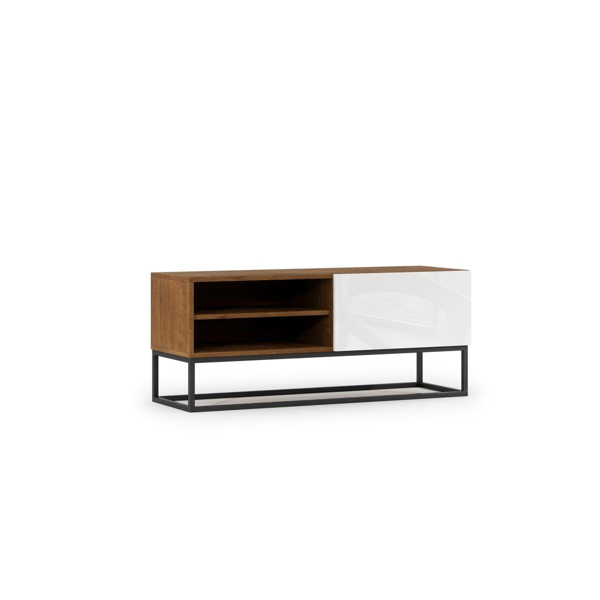 TV-alus Avorio 120 Media cabinet Artisan Oak/White Gloss