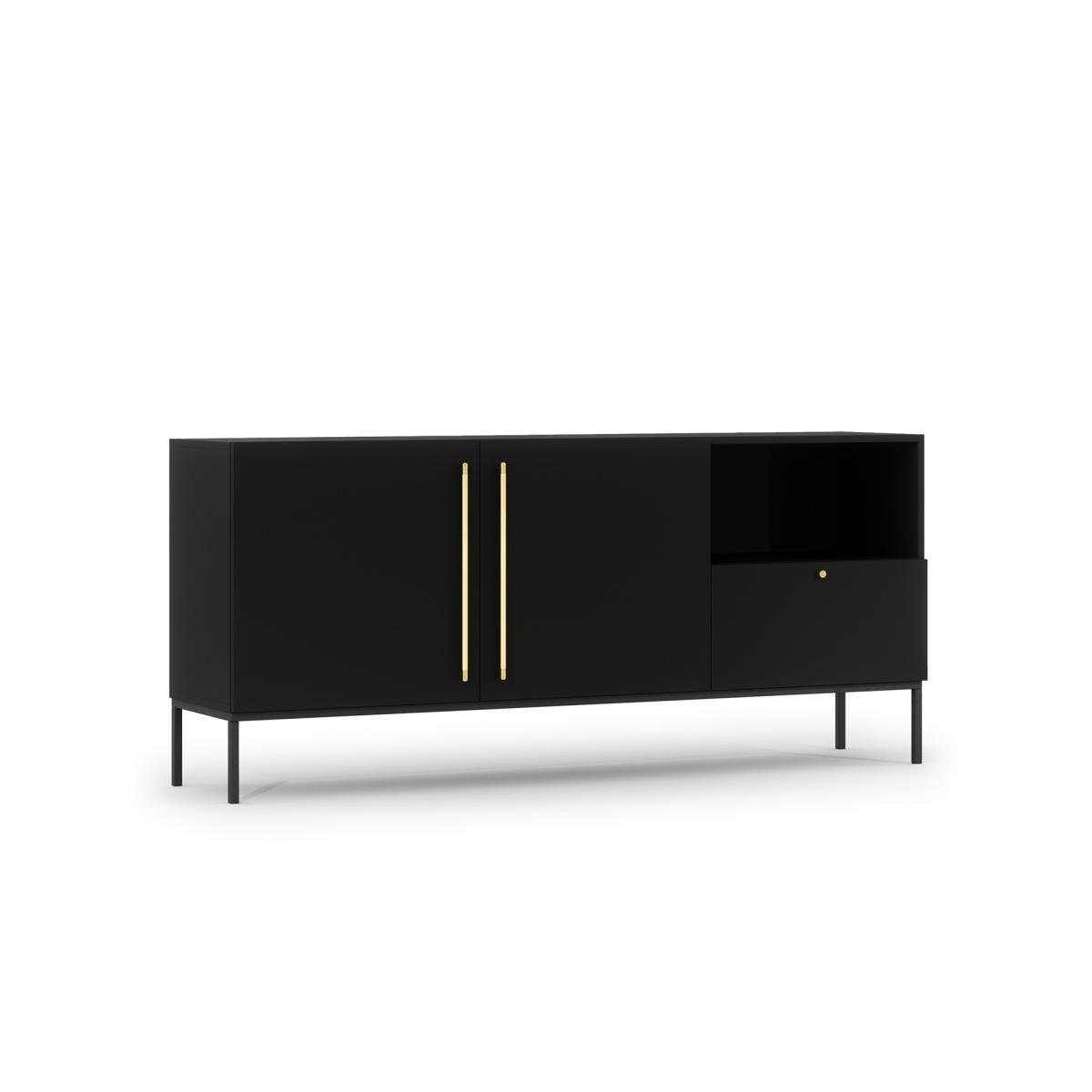 Chest of drawers Lanzzi 180 Chest of drawers Black Matt/Black Matt