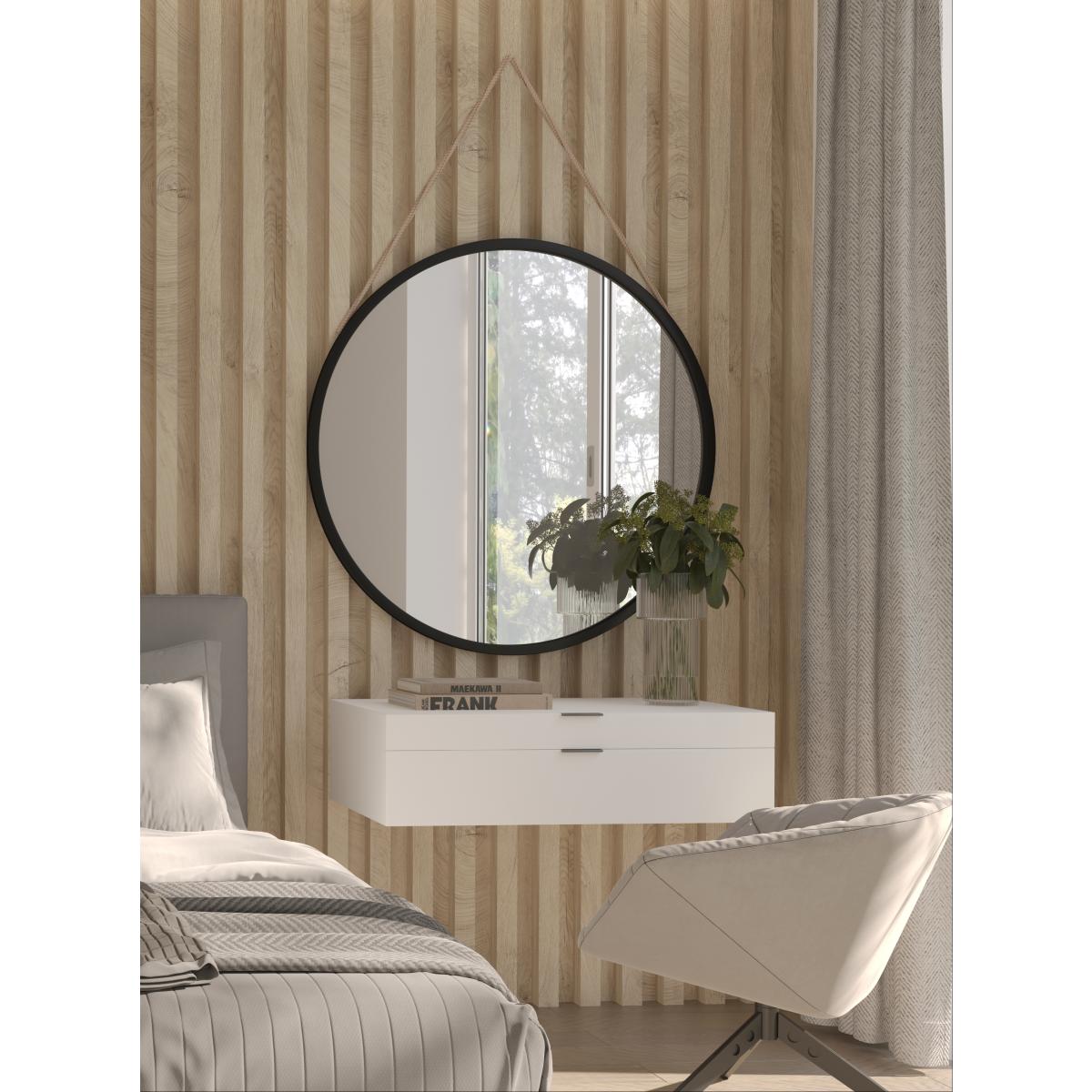 Peegel Grace Round Mirror on a rope 80cm