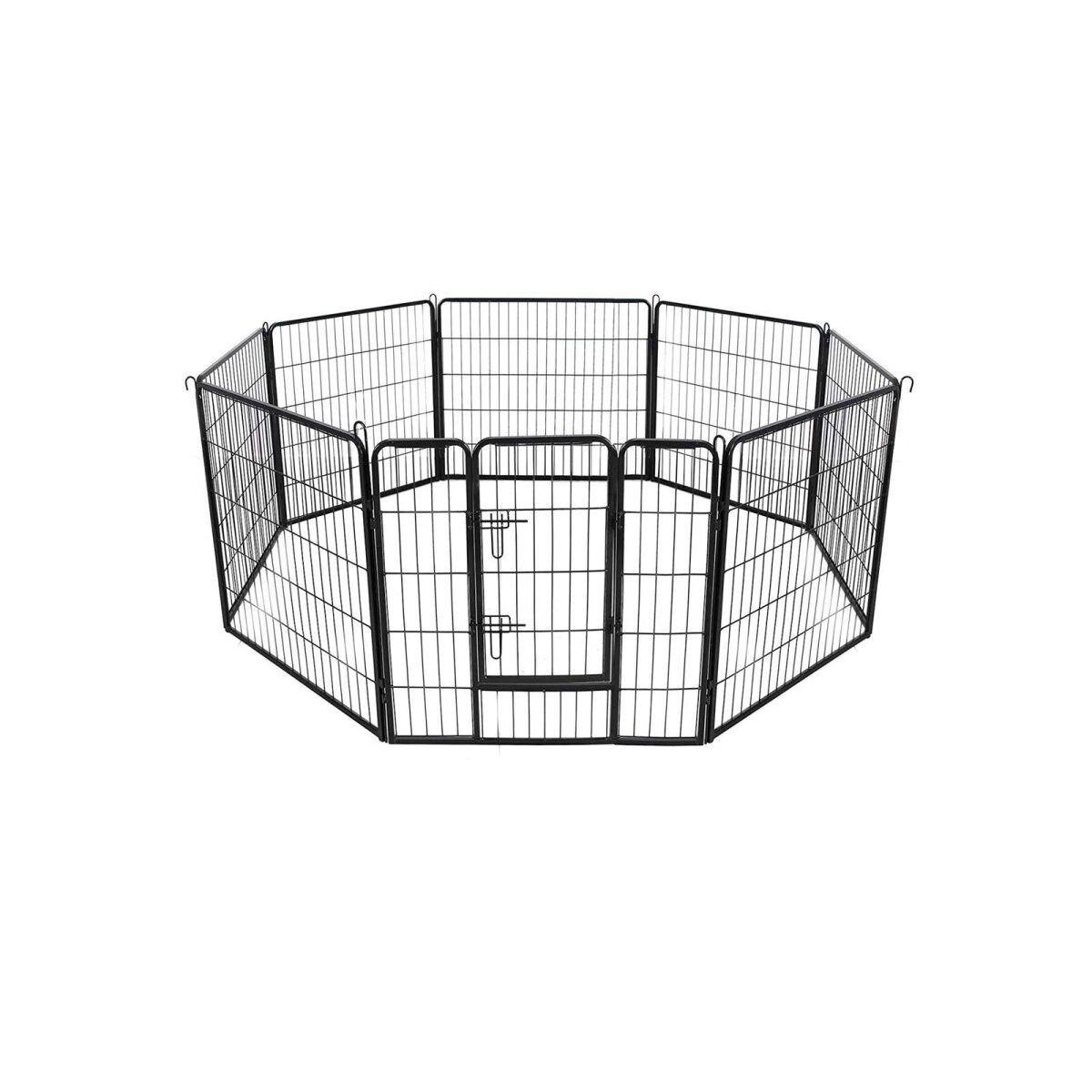 Octagonal Black Dog Playpen