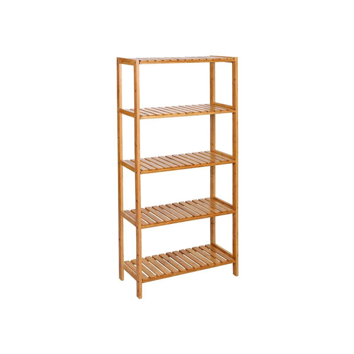 Bamboo Bathroom Shelf with 5 Tiers