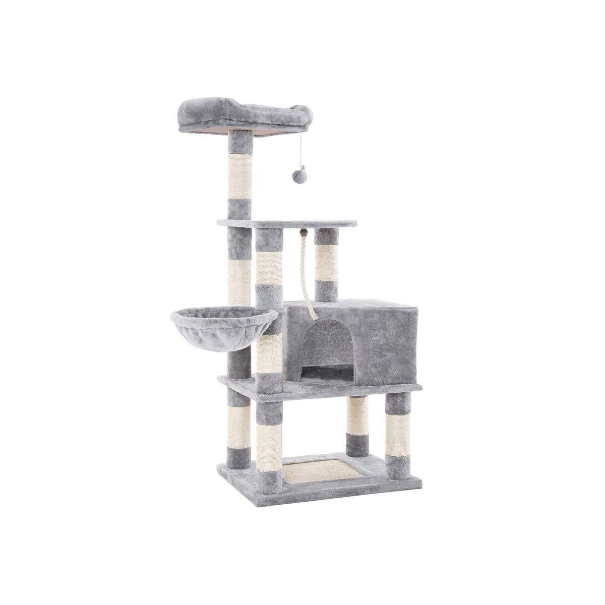 Scratching Post with Tall Tower, 138 cm, Gray