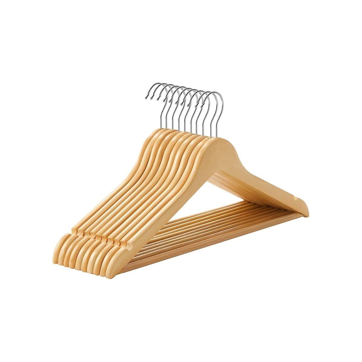 Maple Wood Clothes Hangers, Set of 10