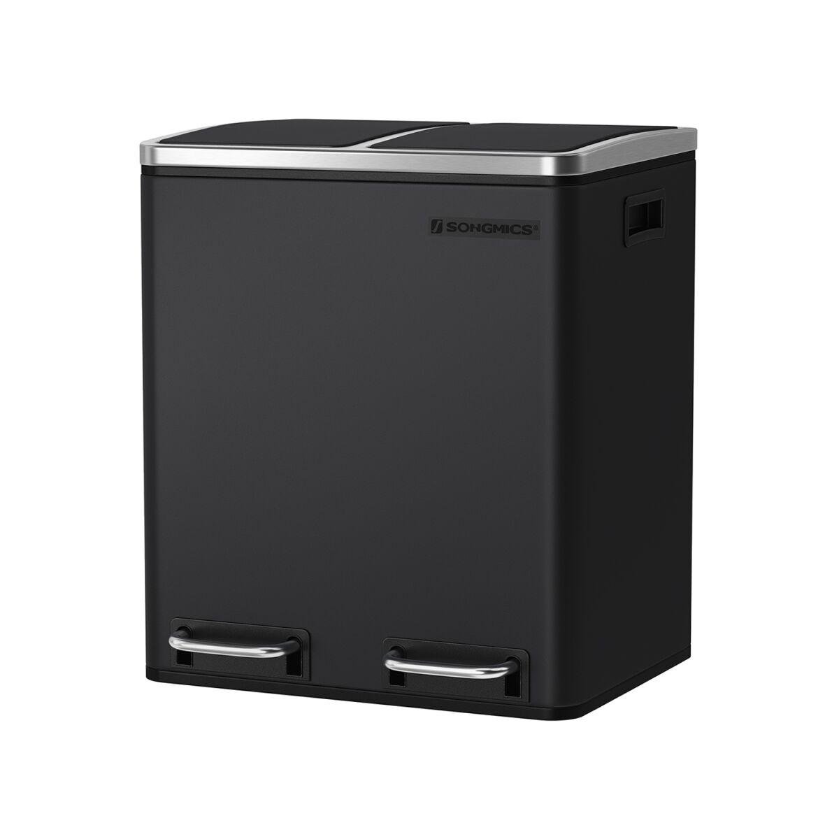 30L Black Trash Bin