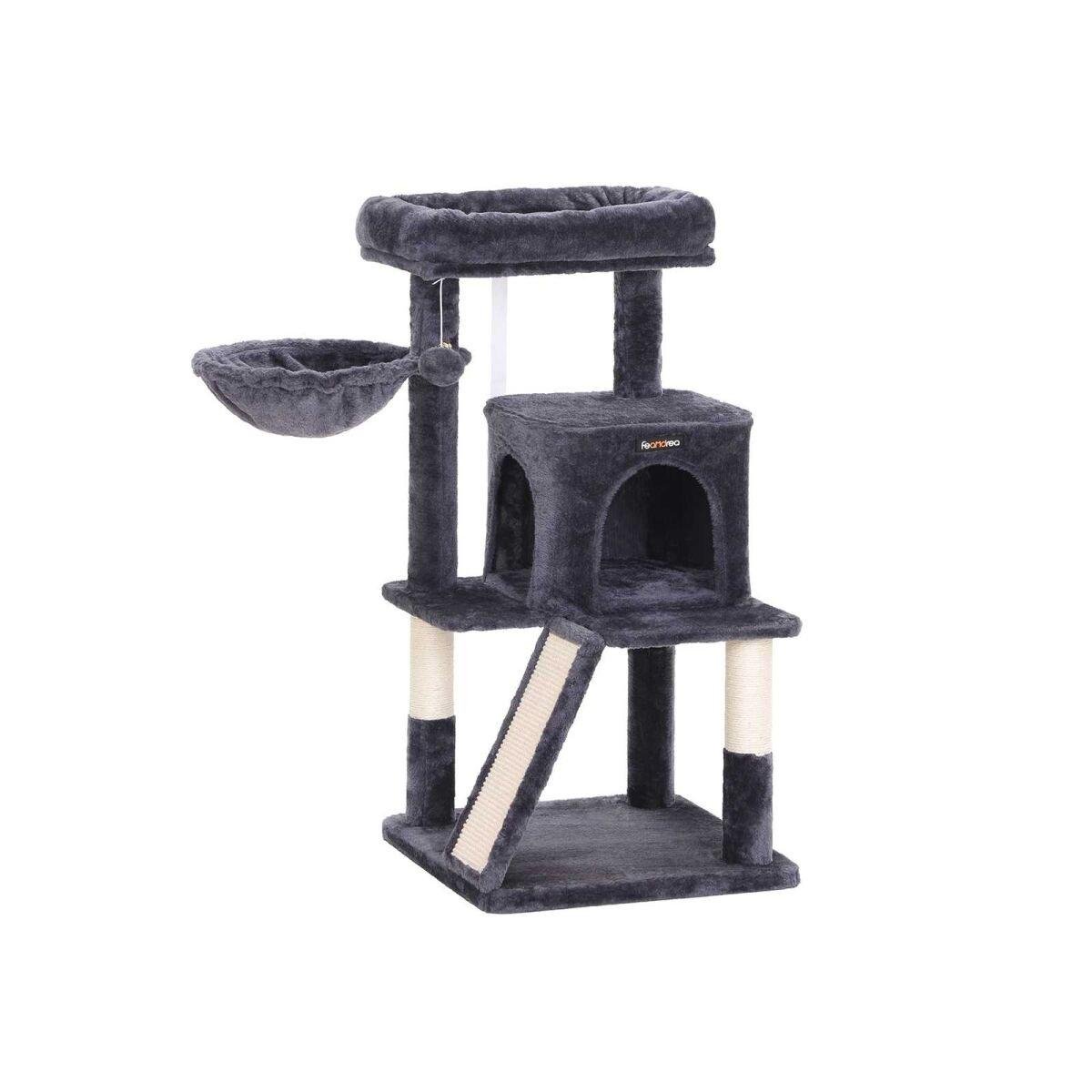 Scratching Post with Scratching Board, 96 cm, Smoky Gray