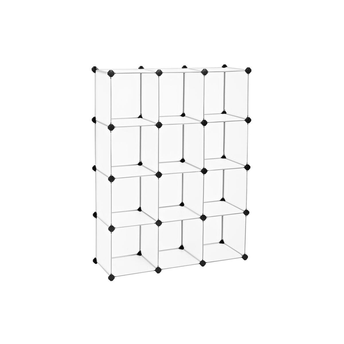 Modulaarne Kuubikriiulite Süsteem, 12 Kuubikut, Valge