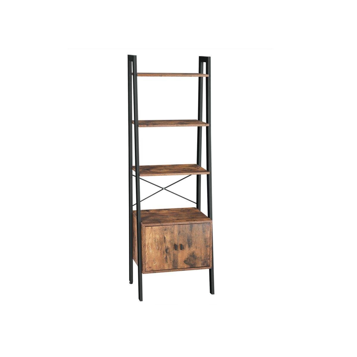 Industrial Design Freestanding Shelf with 4 Tiers