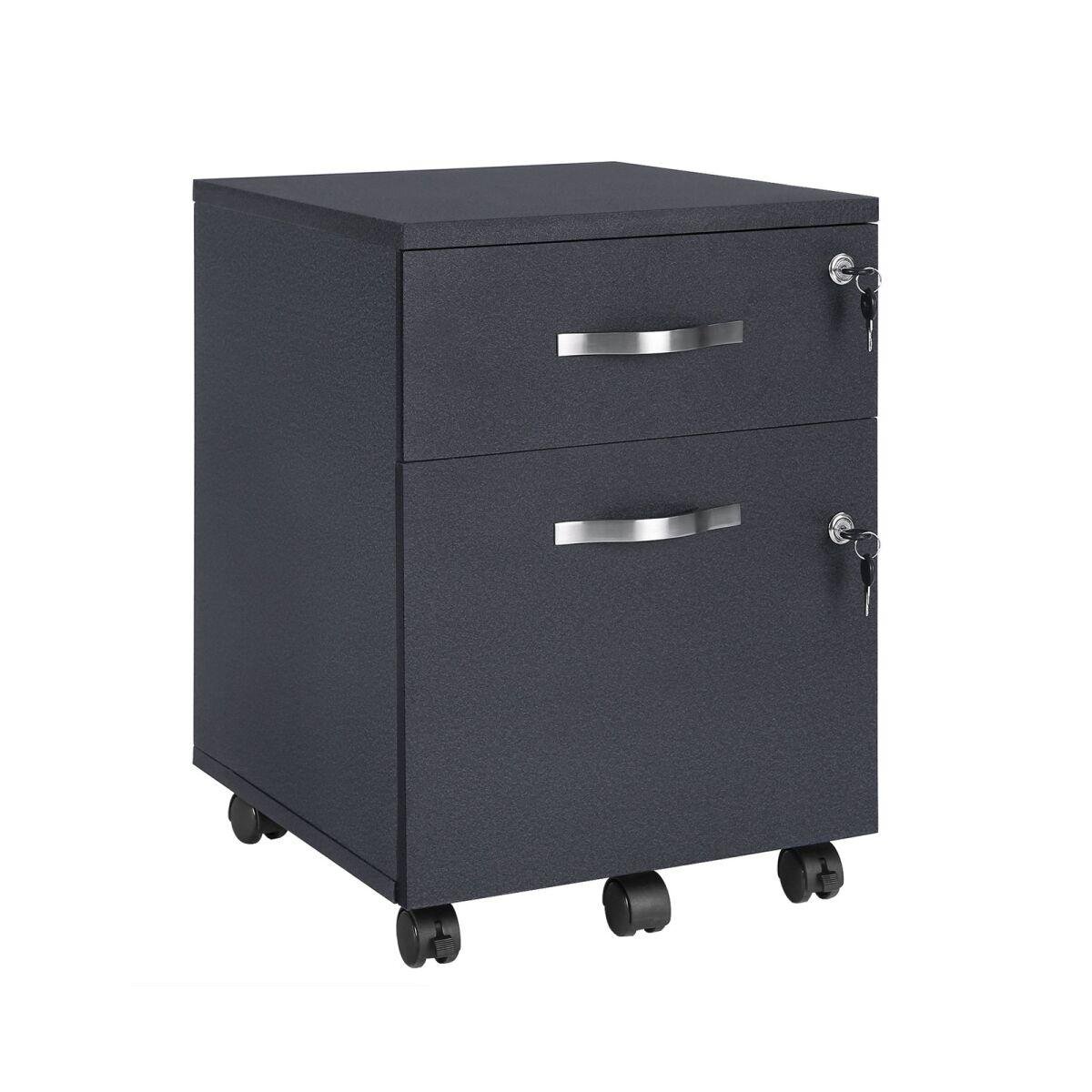 Lockable Rolling Cabinet in Black