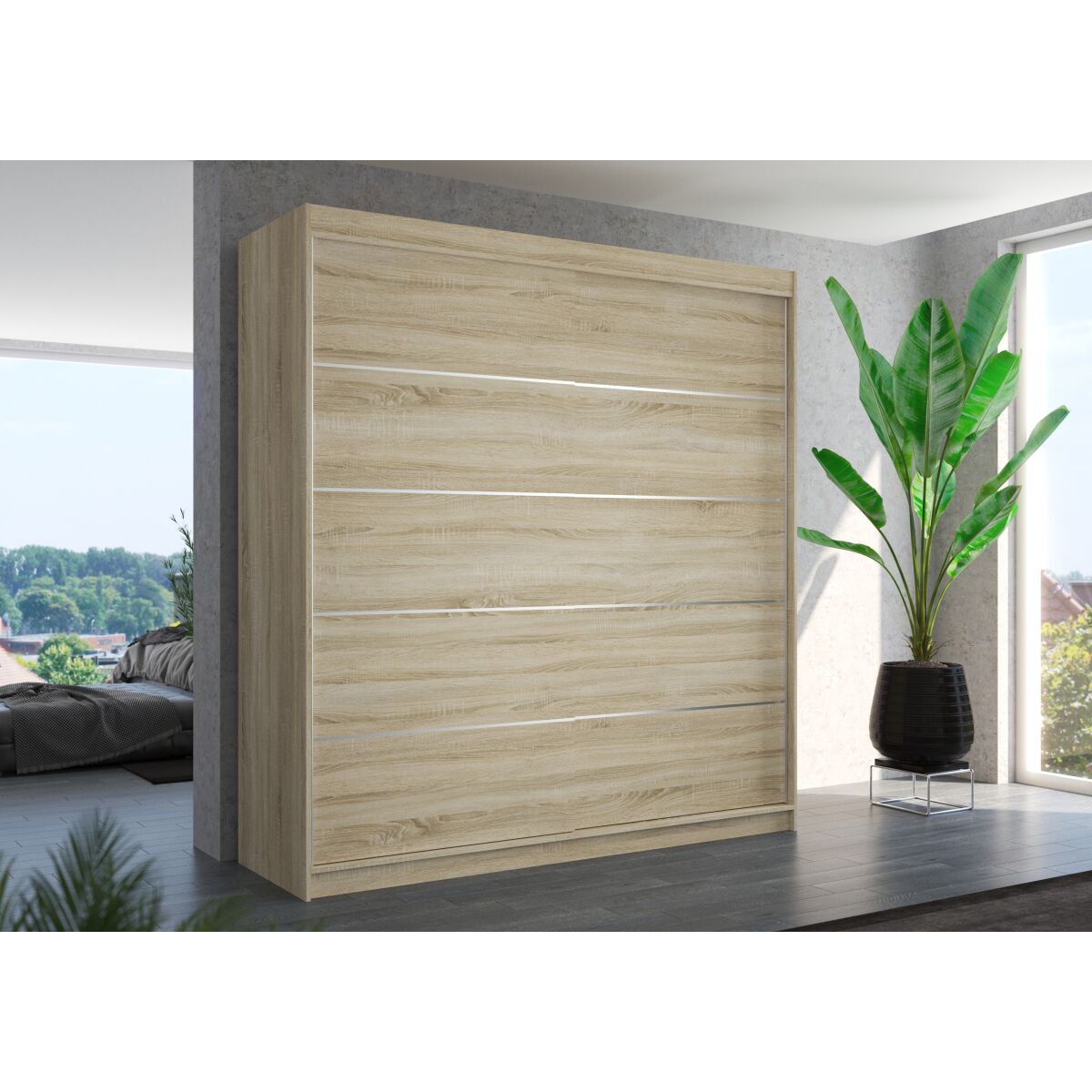 Liugustega riidekapp ESTEVA 200 avara panipaigaga