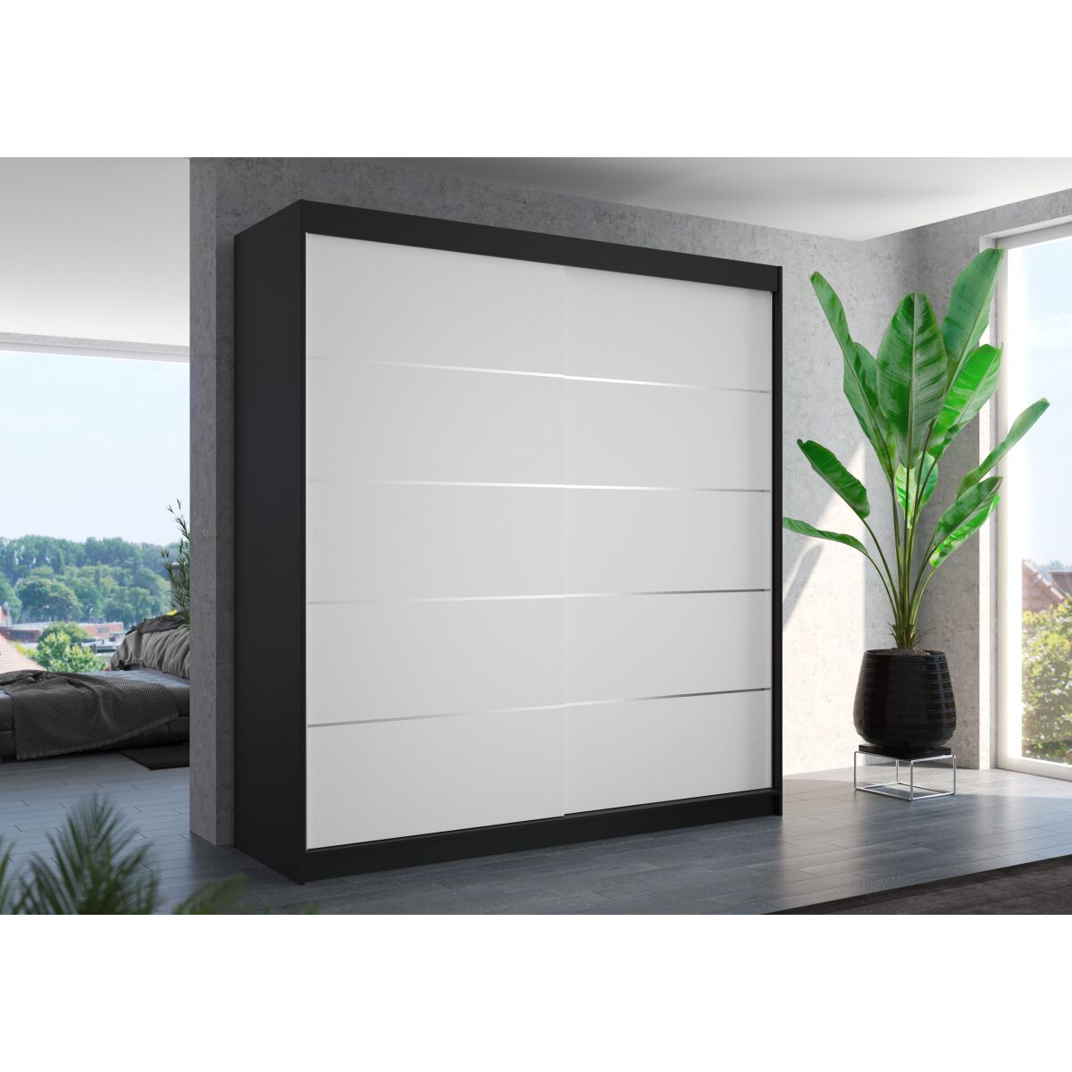 Liugustega riidekapp ESTEVA 200 avara panipaigaga