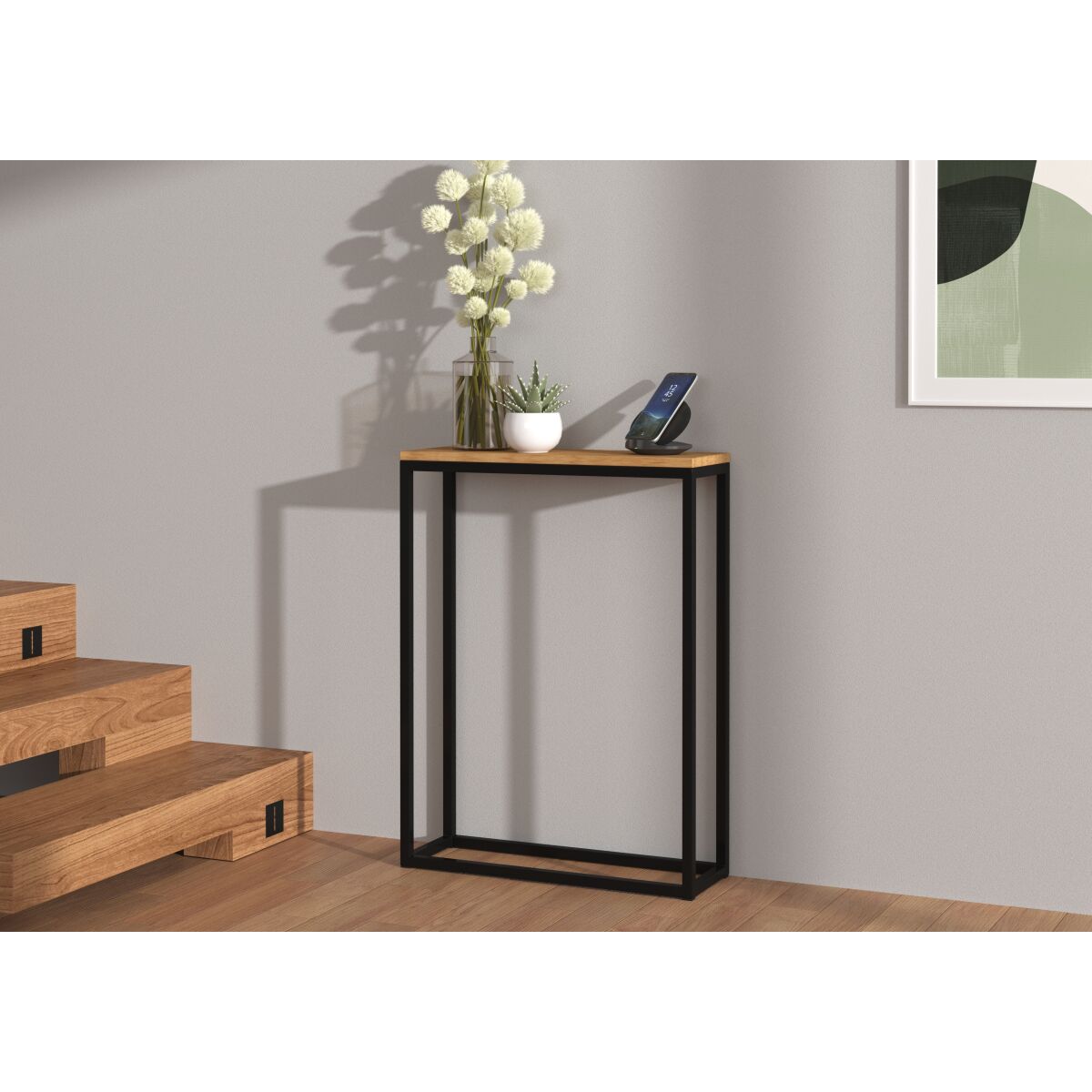 LUCAS konsoollaud modernse metallraamiga – Black + Artisan