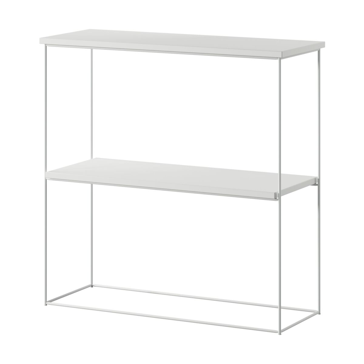 Moodne konsoollaud Toni traatjalgadega – White + White