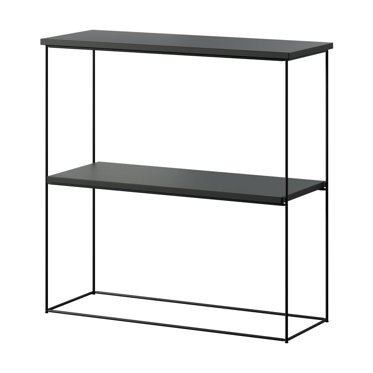 Moodne konsoollaud Toni traatjalgadega – Black + Black