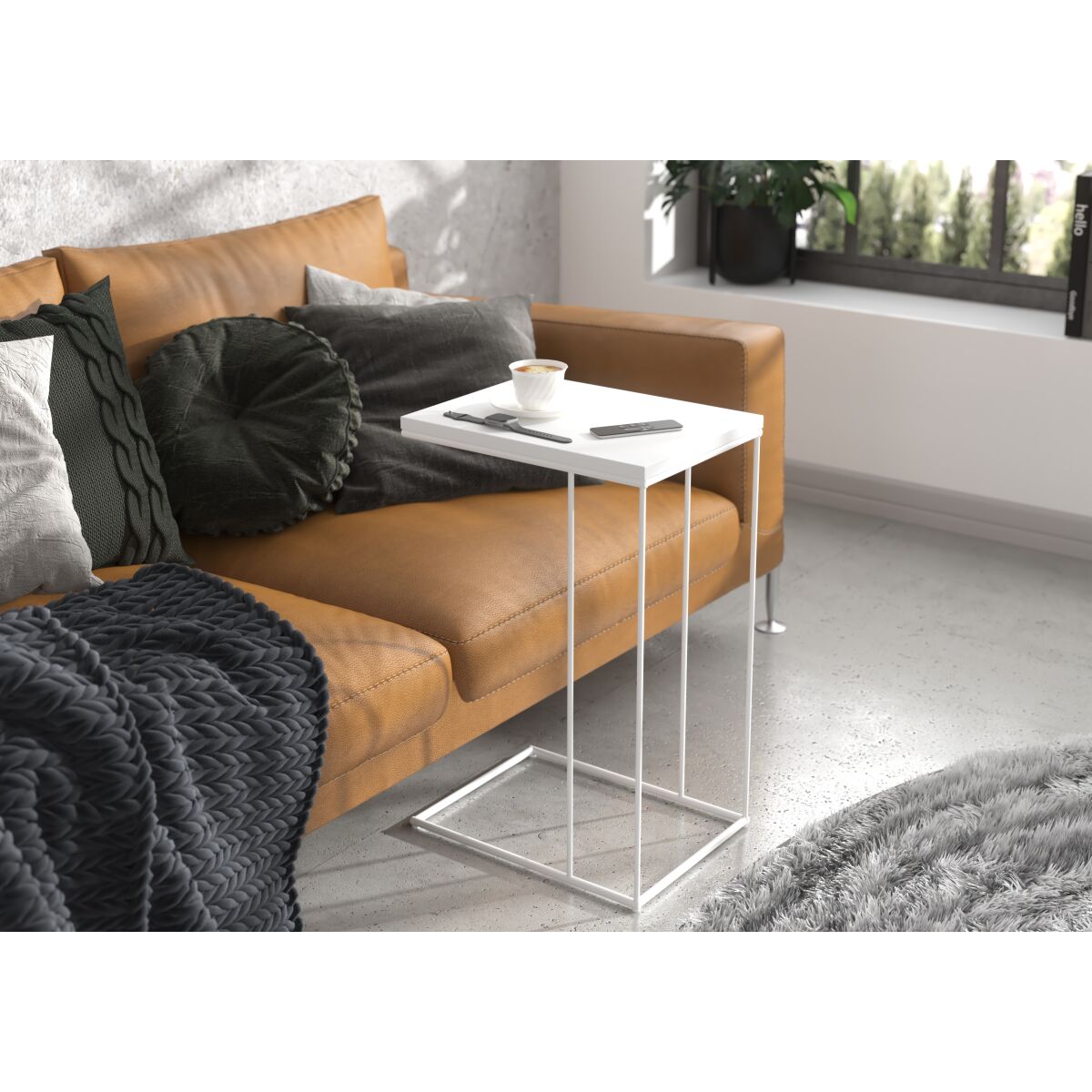 Moodne sülearvutilaud DRU kodukontorisse – White + White