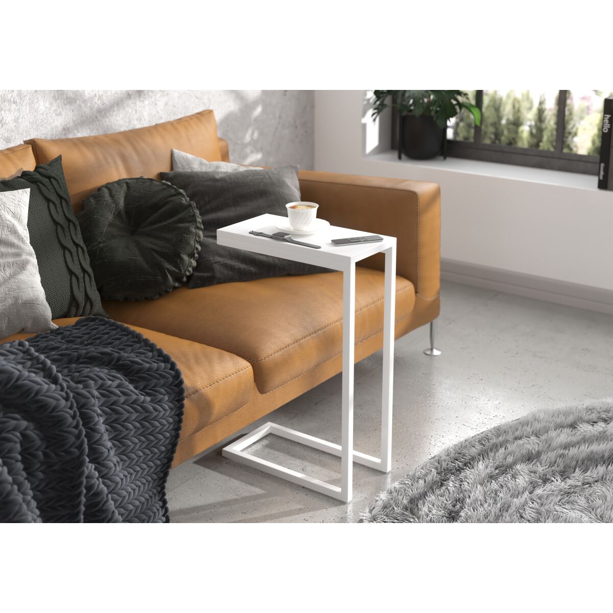 Sülearvutilaud SPARK – Moodne ja Liigutatav Töökoht – White + White
