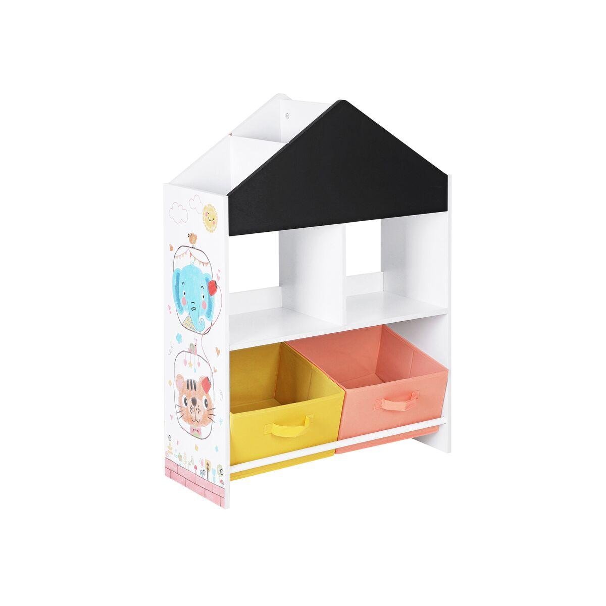 Children’s Room Shelf in Black, Orange, and Yellow