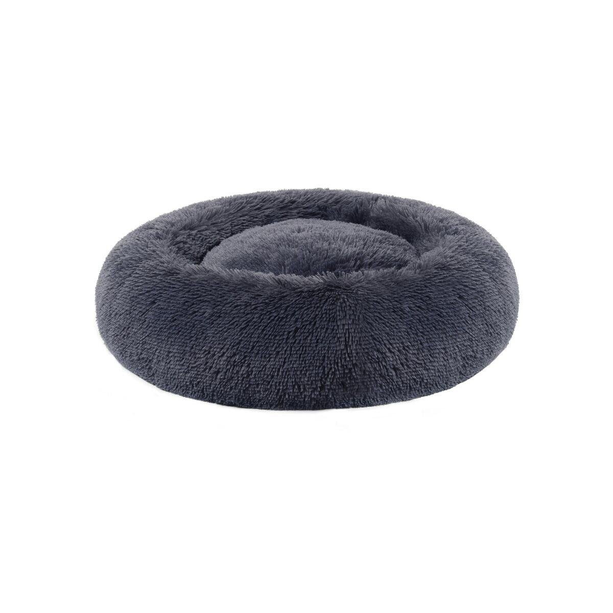 Round Dog Bed in Dark Gray