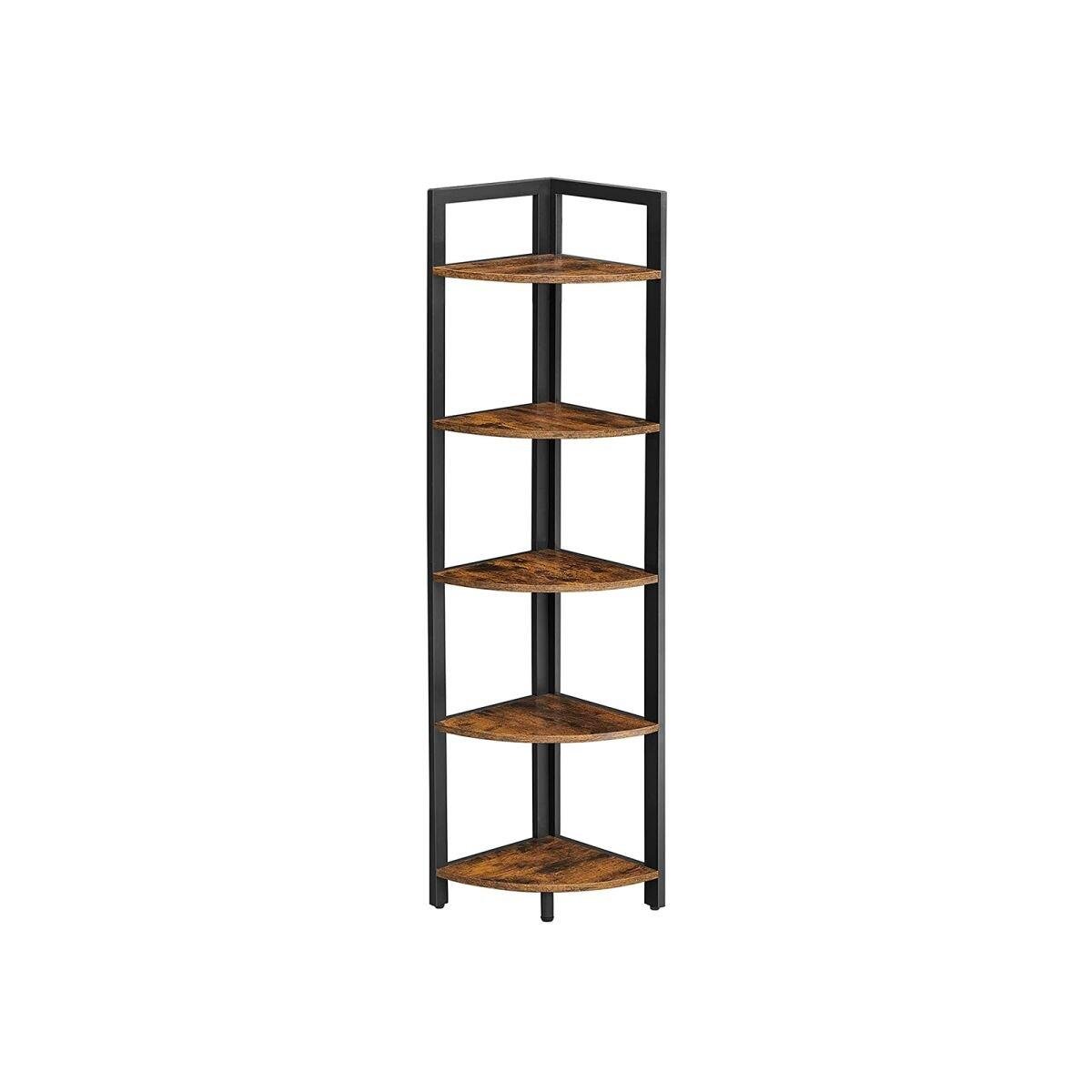 Free-Standing Corner Shelf with 5 Tiers