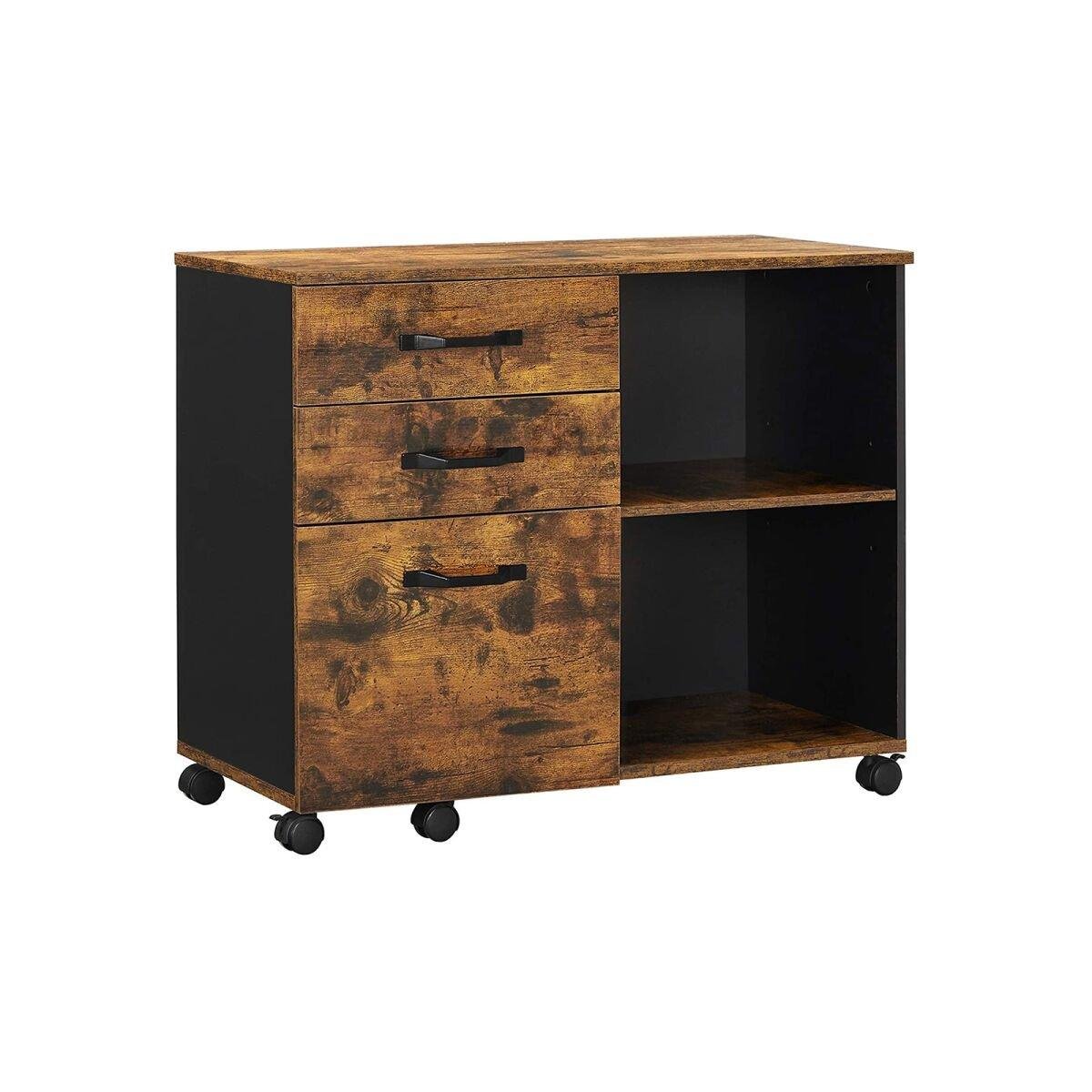 “Industrial-Style Filing Cabinet on Wheels”