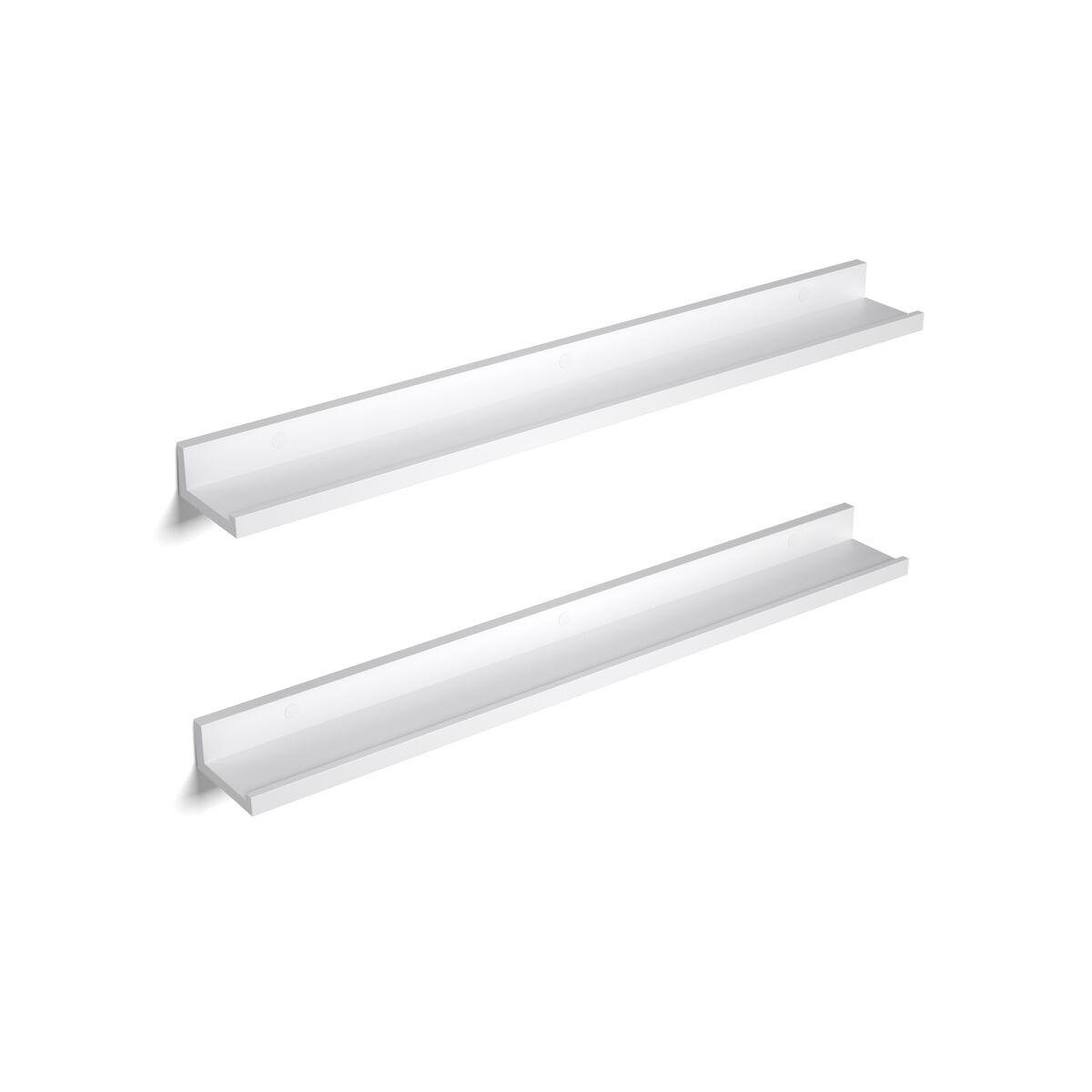 White Wall Shelves, Set of 2