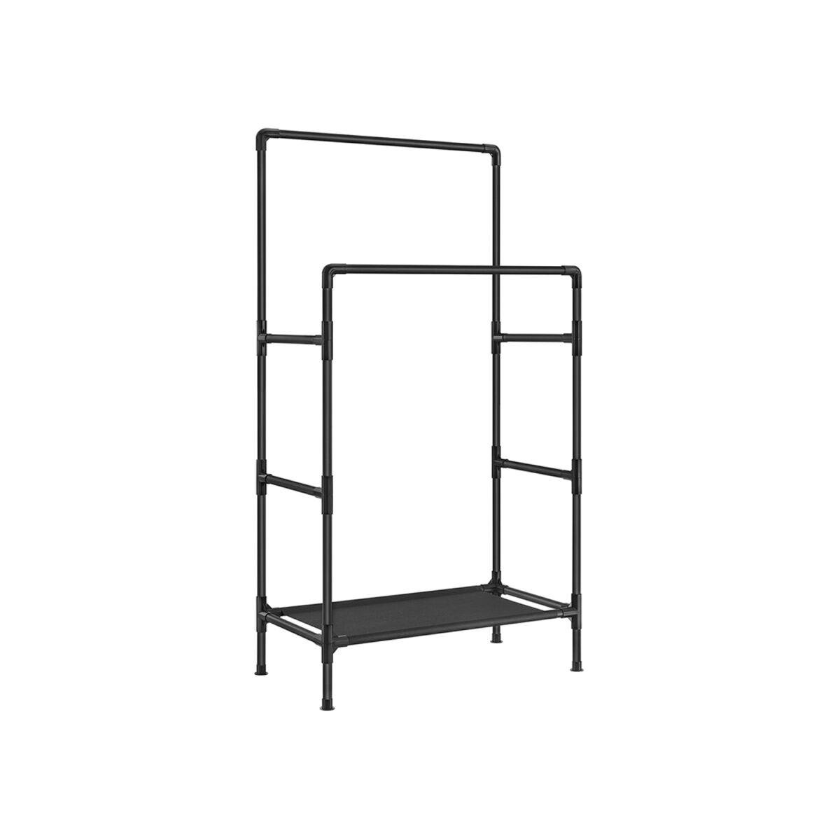 “Simple Assembly White Metal Clothes Rack”