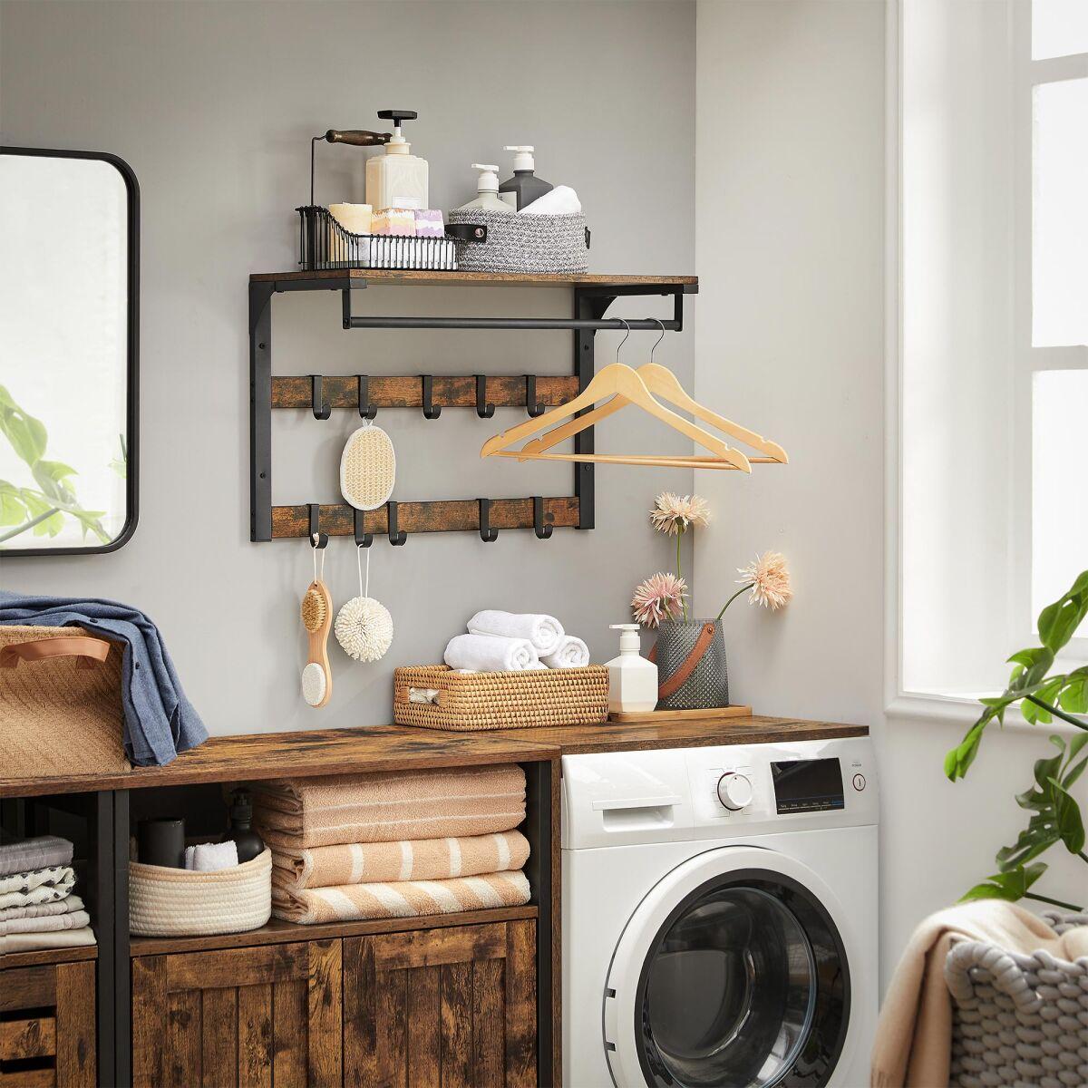 Coat Rack Laundry Room Shelf With Hooks Laundry Room Coat Rack