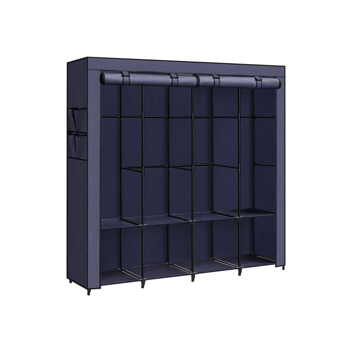 Fabric Wardrobe 45 x 170 x 167 cm in Dark Blue