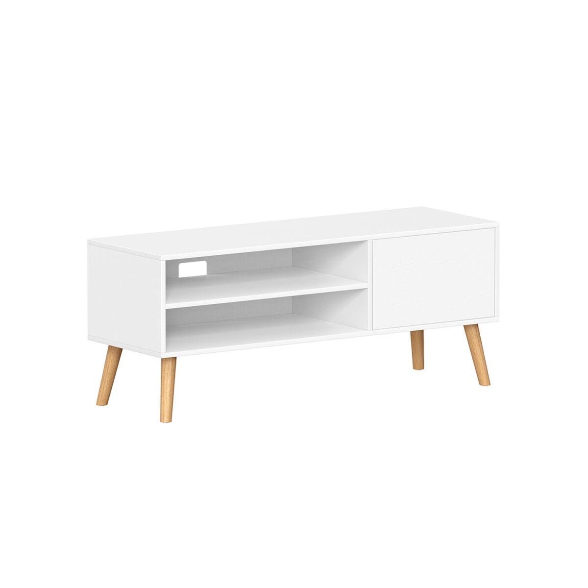 “White Television Cabinet with Single Door – 40 x 120 x 49 cm”