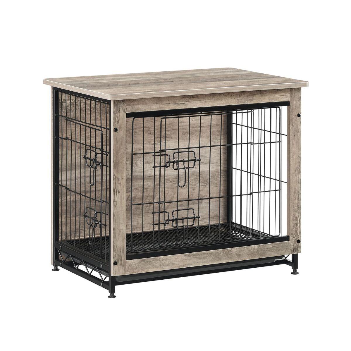 “Greige Dog Crate for Dogs up to 14 kg”