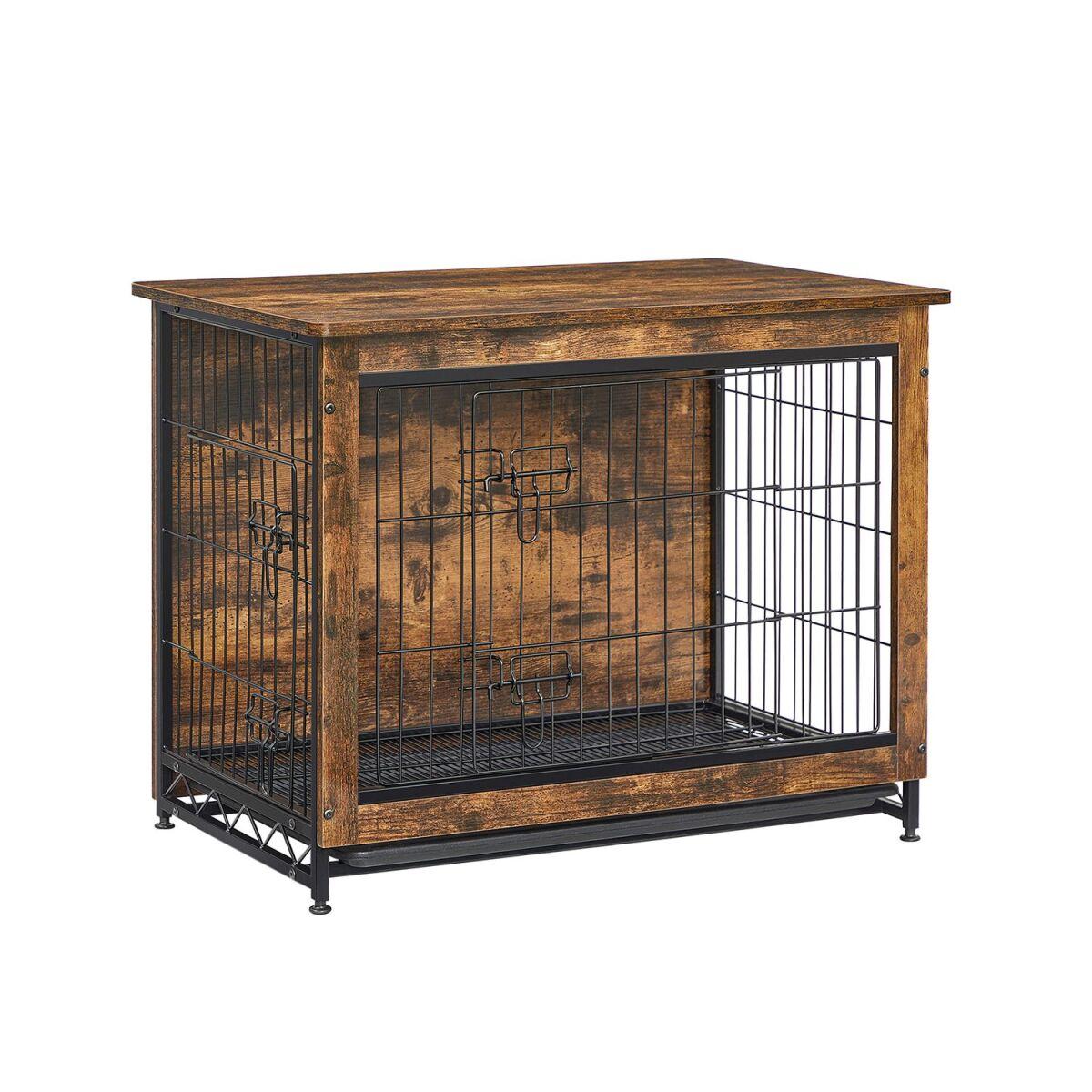 Vintage Brown Dog Crate for Dogs up to 20 kg