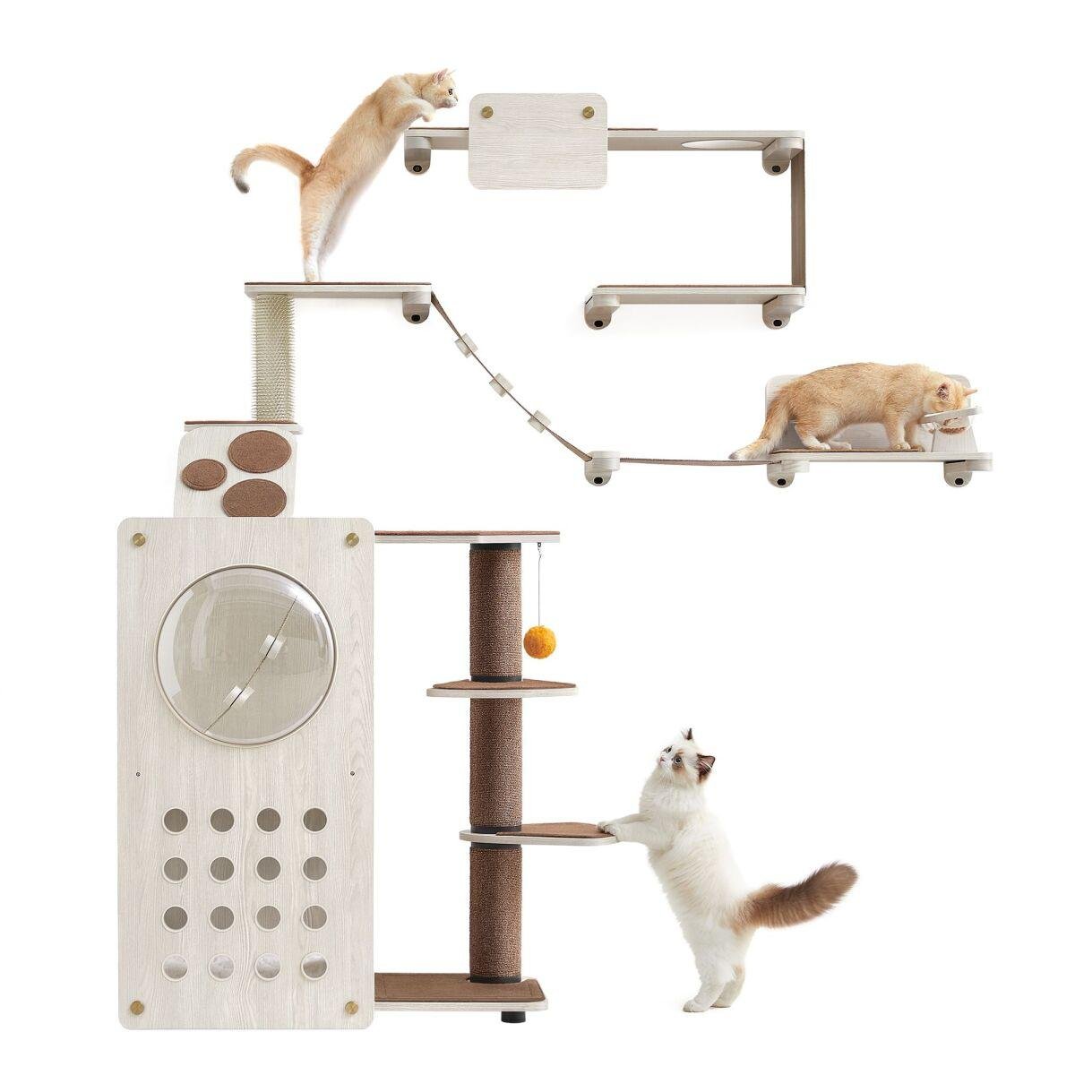 Country – Cat Furniture Climbing Wall 7-Piece Set