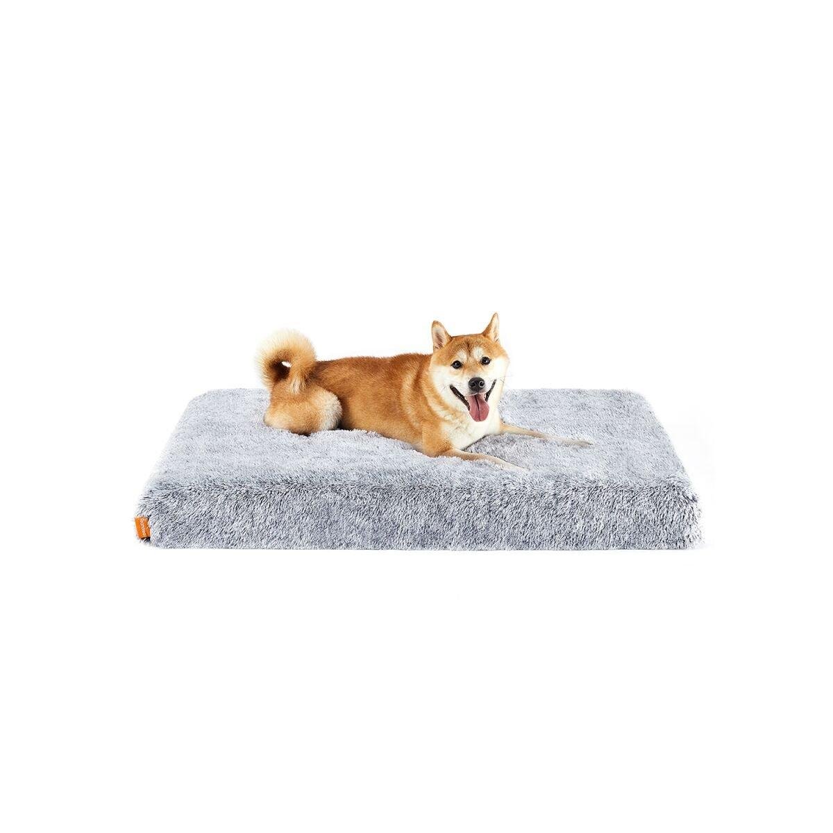 Plush Dog Bed with Removable and Washable Cover, 110 x 73 x 10 cm