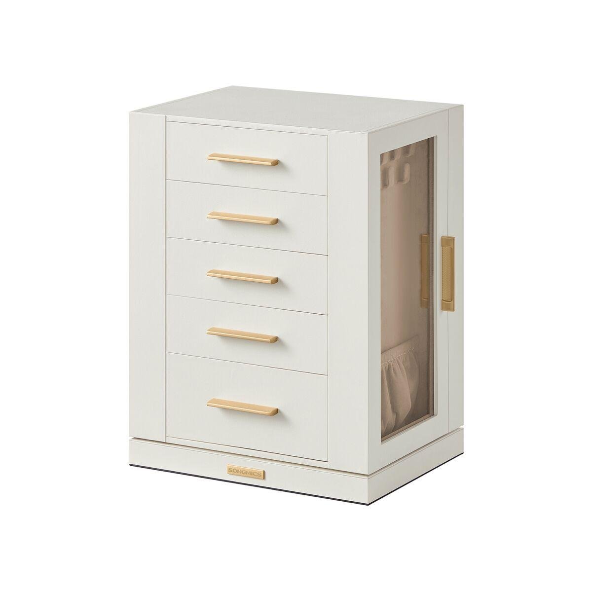 Spacious Jewelry Box with Open Design in Cloud White – A Perfect Gift Idea