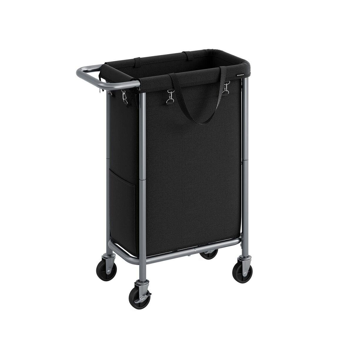 Laundry Basket 90-Liter with Wheels and Handle