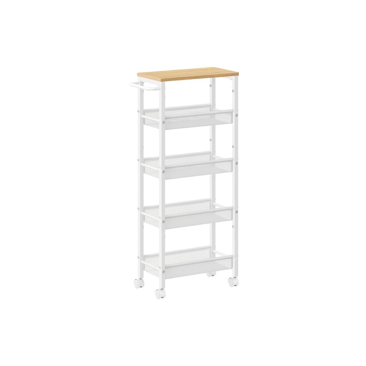 Five-Tier Rolling Cart with Casters, 22 x 45.4 x 99.6 cm