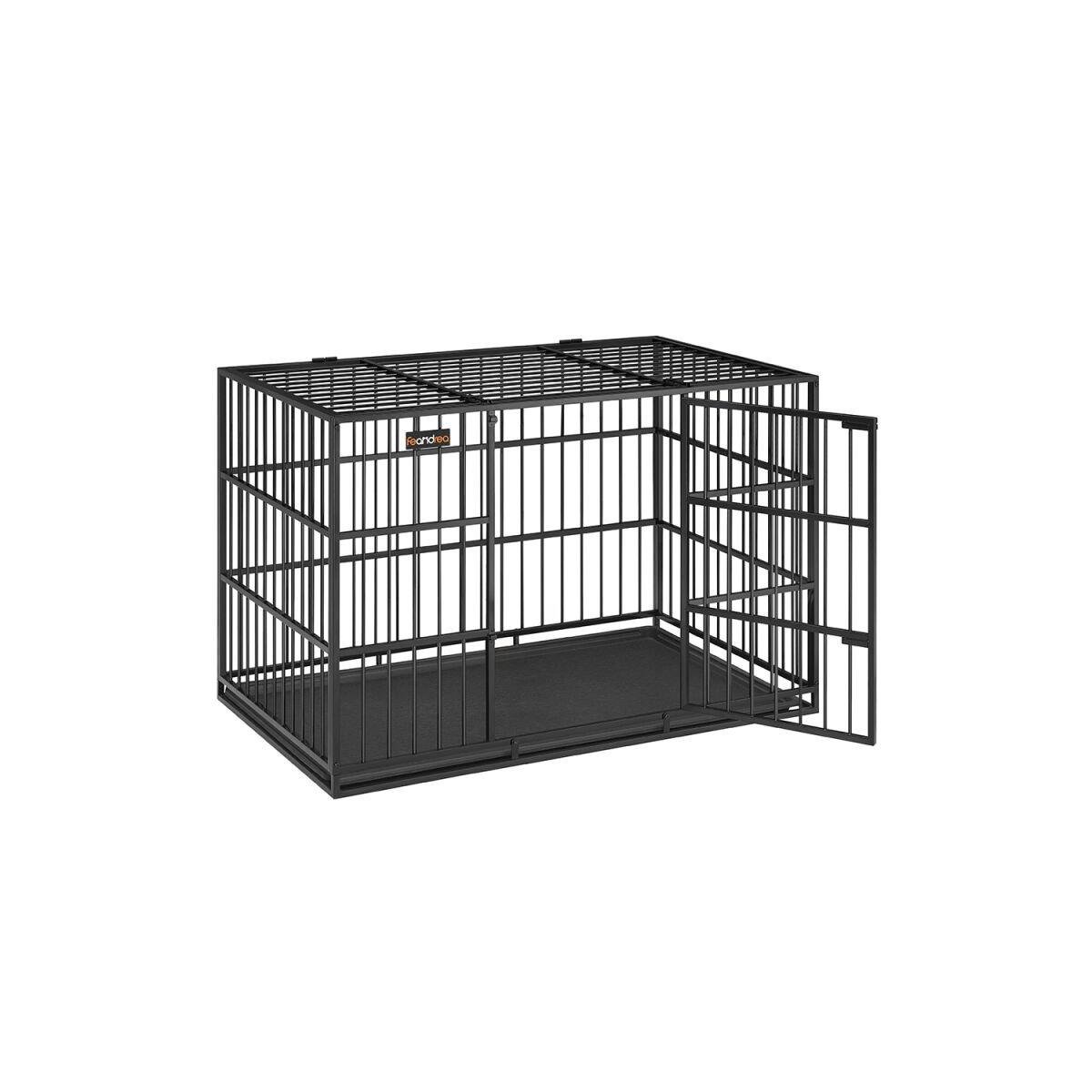 Dog Crate 122 x 75 x 80 cm with Removable Floor Tray