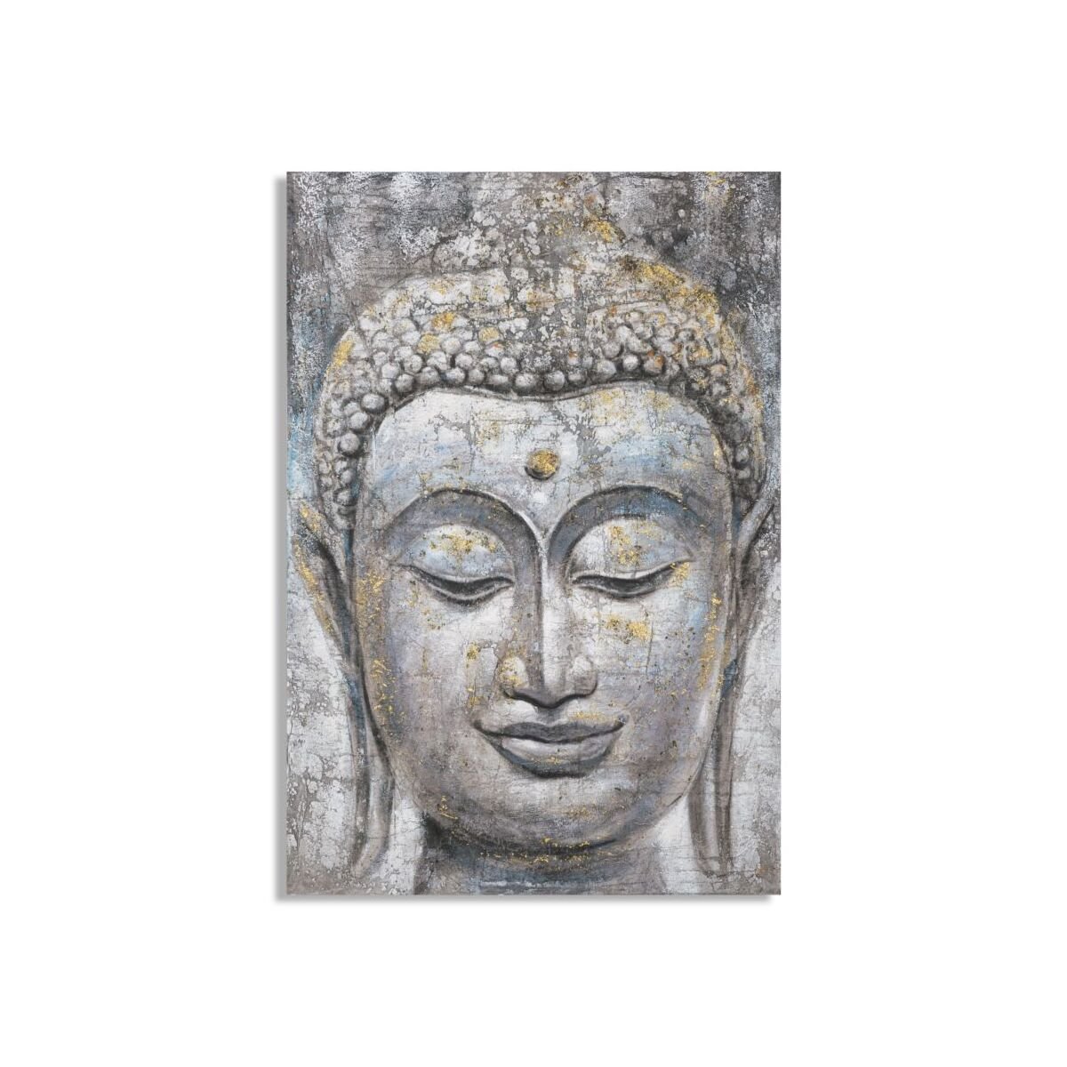 Käsitsi Maalitud Buddha Näoga Seinamaal “Valgus A”, 80x3x120 cm