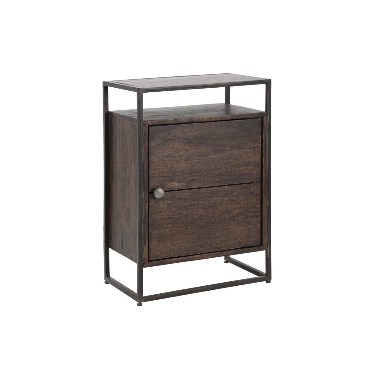 BEDSIDE 1DOOR BURN CM 45X30X66 (LEGNO DI ACACIA NILOTICA)