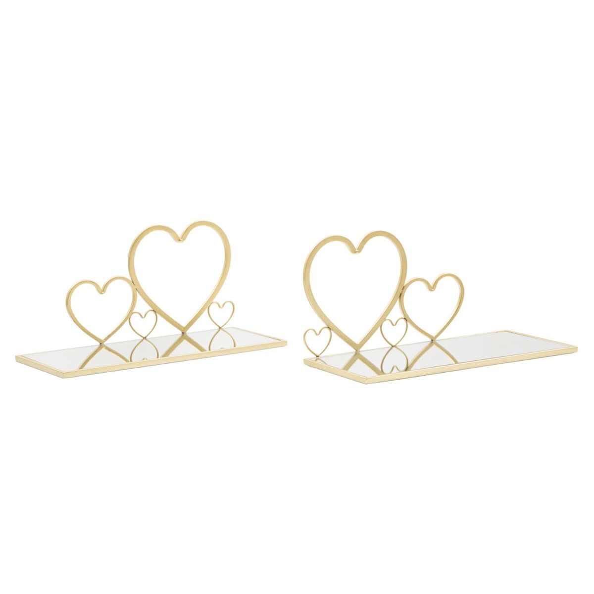 WALL BED SIDE HEARTS SET 2 PCS CM 41,5X18X21