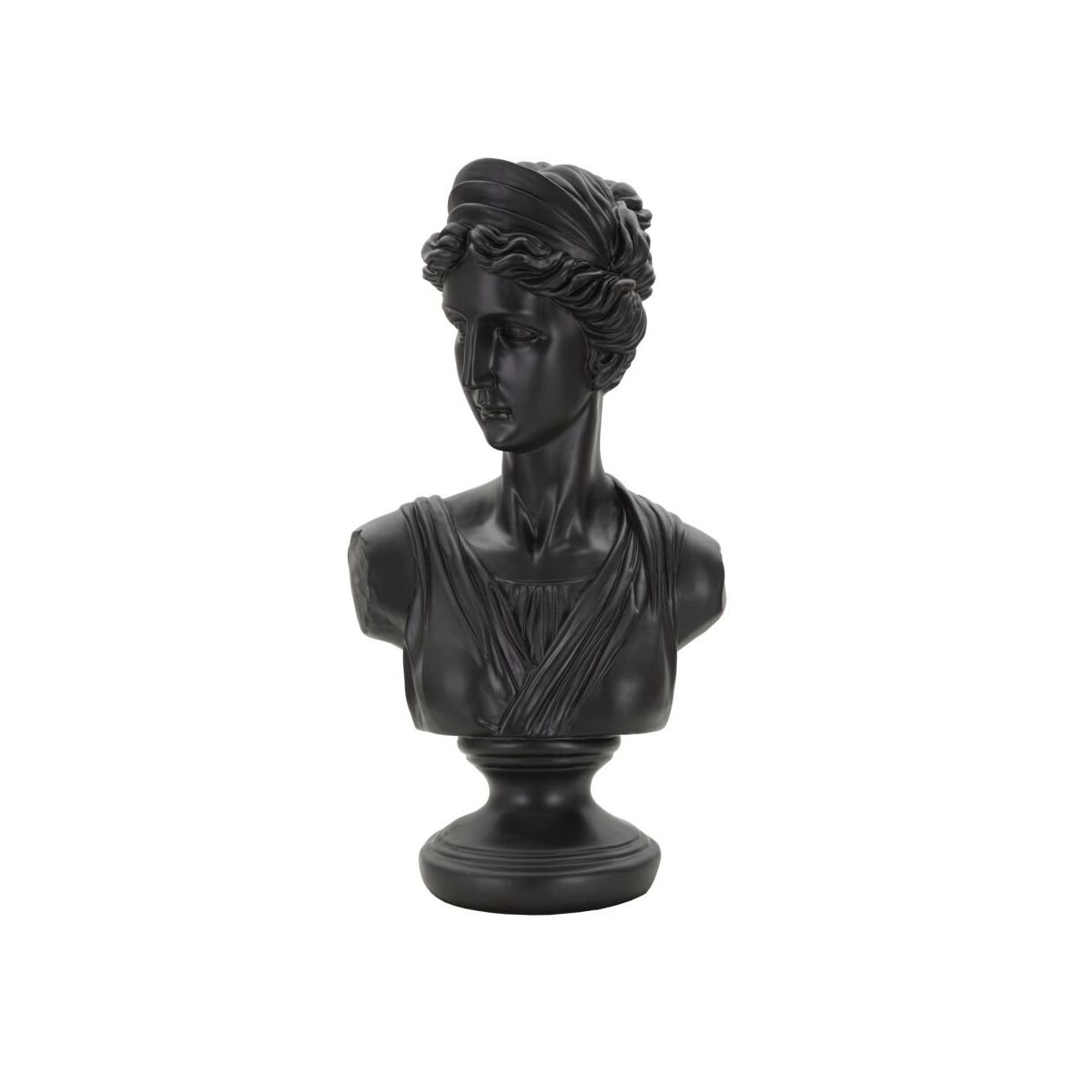 BLACK ROMAN WOMAND STATUE CM 22X16X41