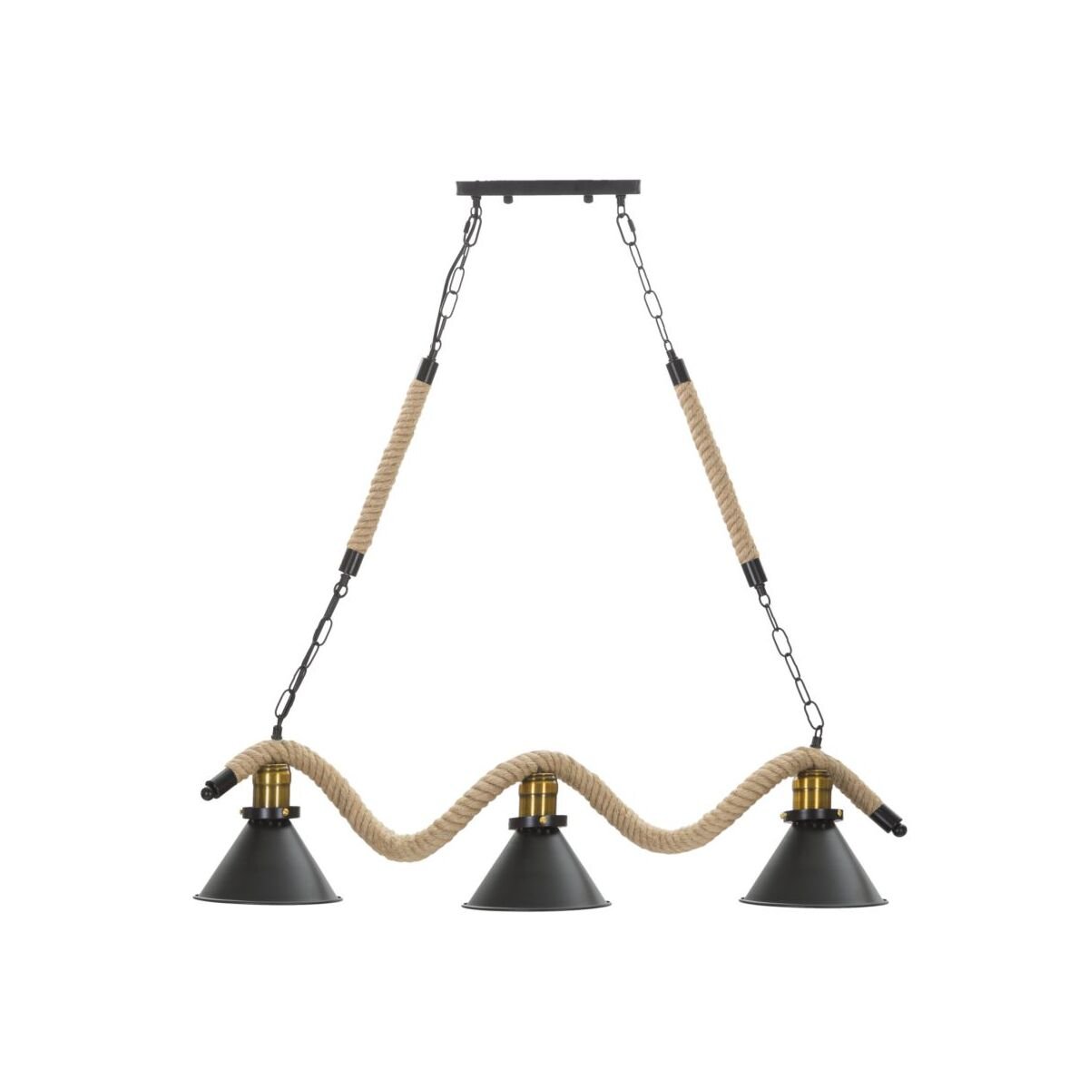 Laelamp “Cup/Rope” 3 valgustiga, 84x20x88 cm