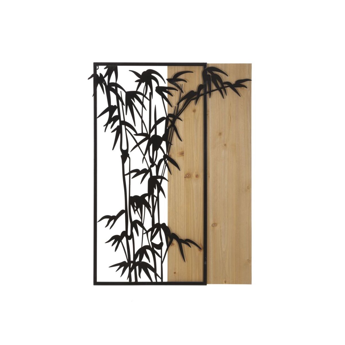 Metallist ja Puidust Seinapaneel Bamboo 58x2x80 cm