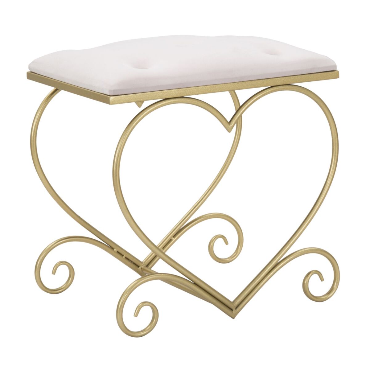 STOOL HEART ROSA CM 50X37,5X51,5