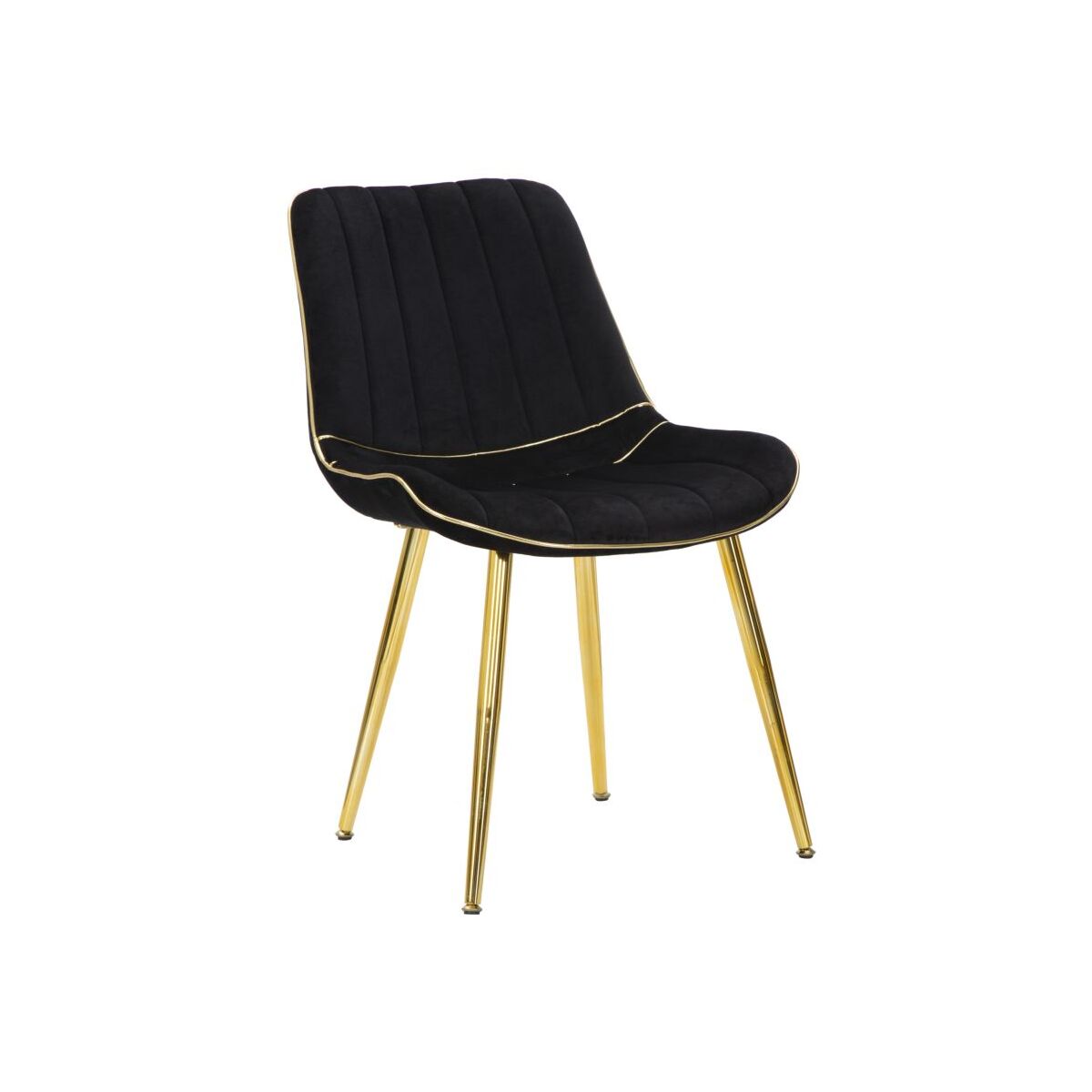 CHAIR PARIS NERA/GOLD SET 2 PCS CM 51X59X79