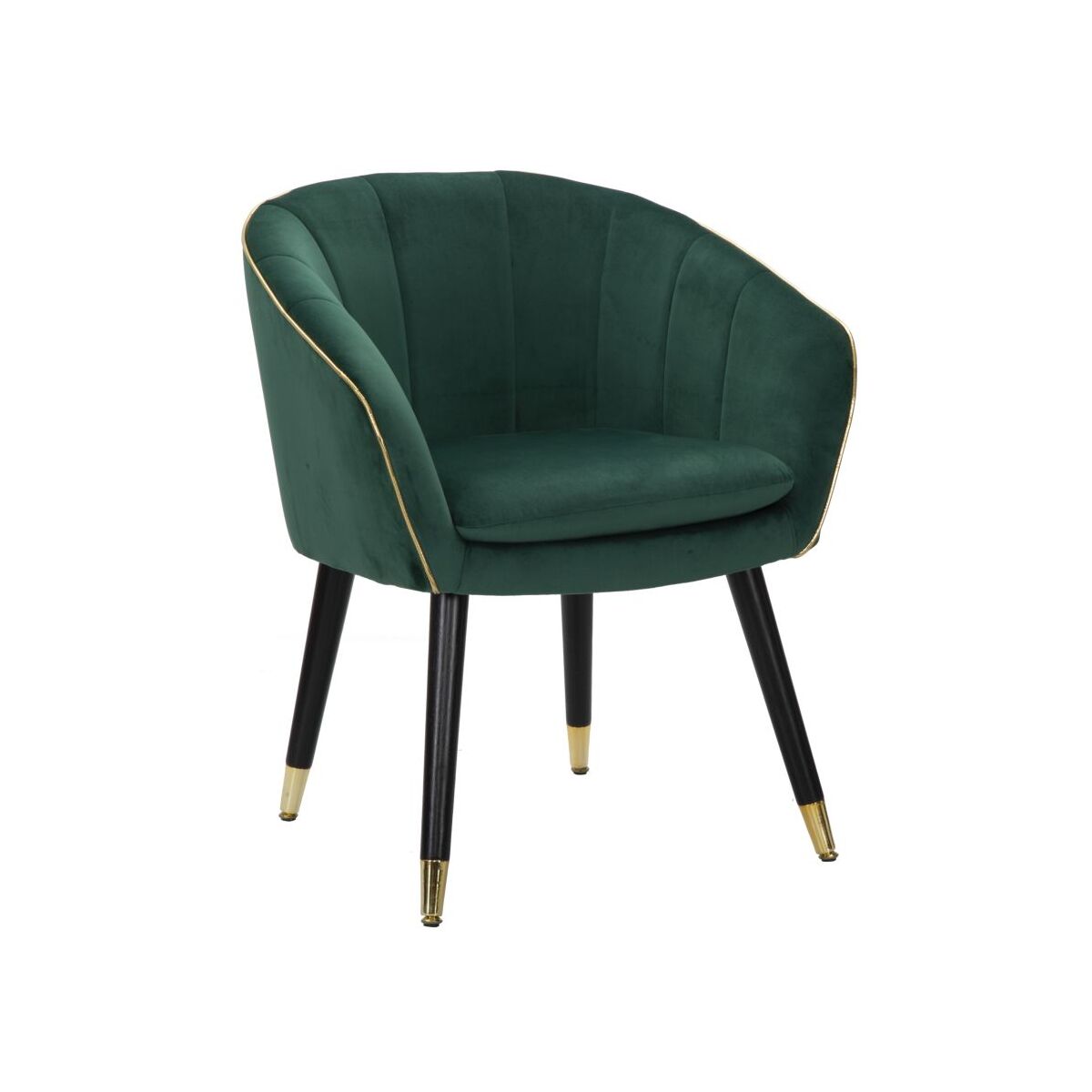 ARMCHAIR PARIS VERDE/GOLD CM 62X58X78