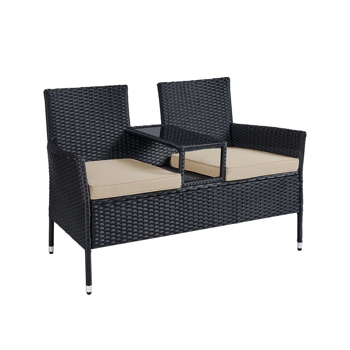 PE Polyrattan Balcony Furniture Set with Table