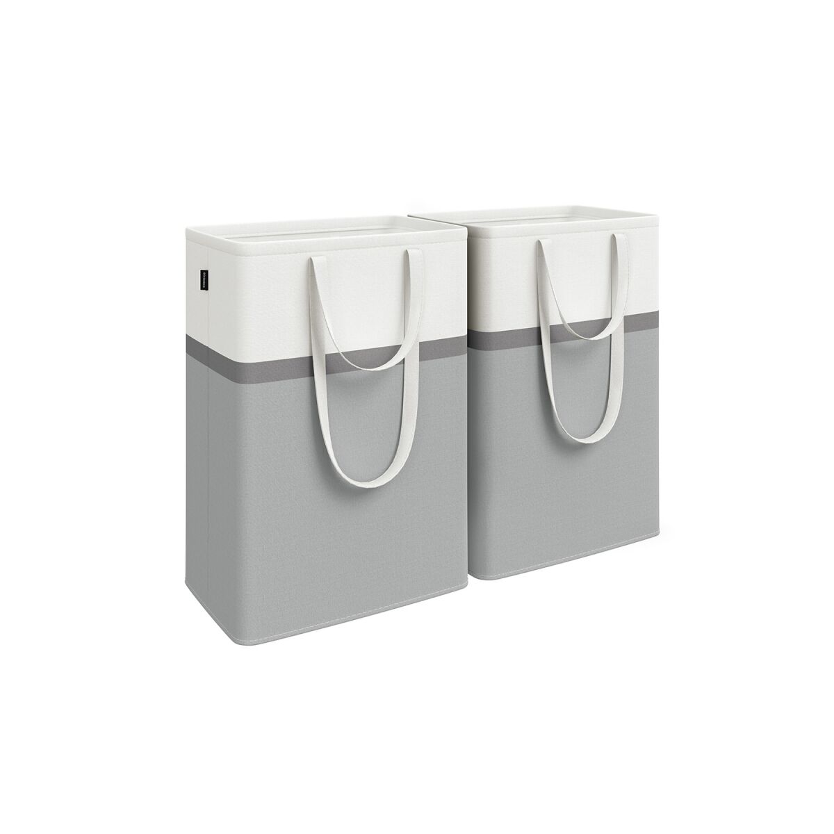 Laundry Basket Duo 75 L with Handles in Dove Grey